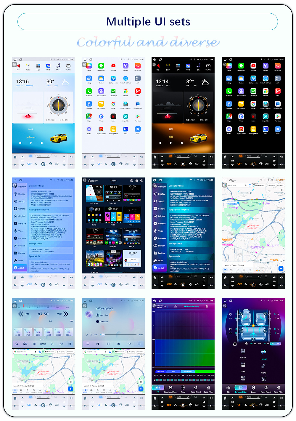 Hot-Selling 9.7inch T100/Ts18/Ts10S Android 4g Vertical Screen Navigation Device with Built-In 360 Panoramic View Universal Device