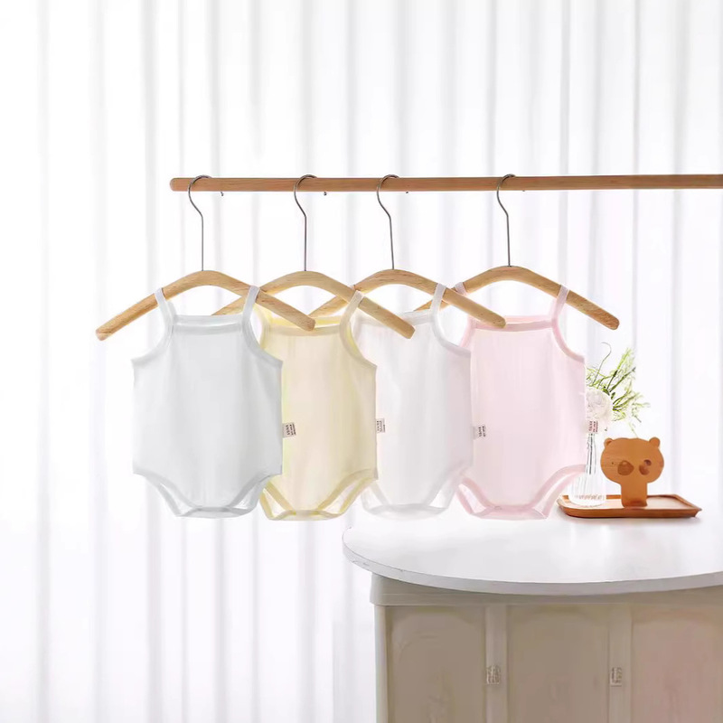 Baby Sling Bag Fart Clothes Class A Pure Cotton Summer Sleeveless Suit for Baby Boys and Girls Newborn Triangle Climbing Suit
