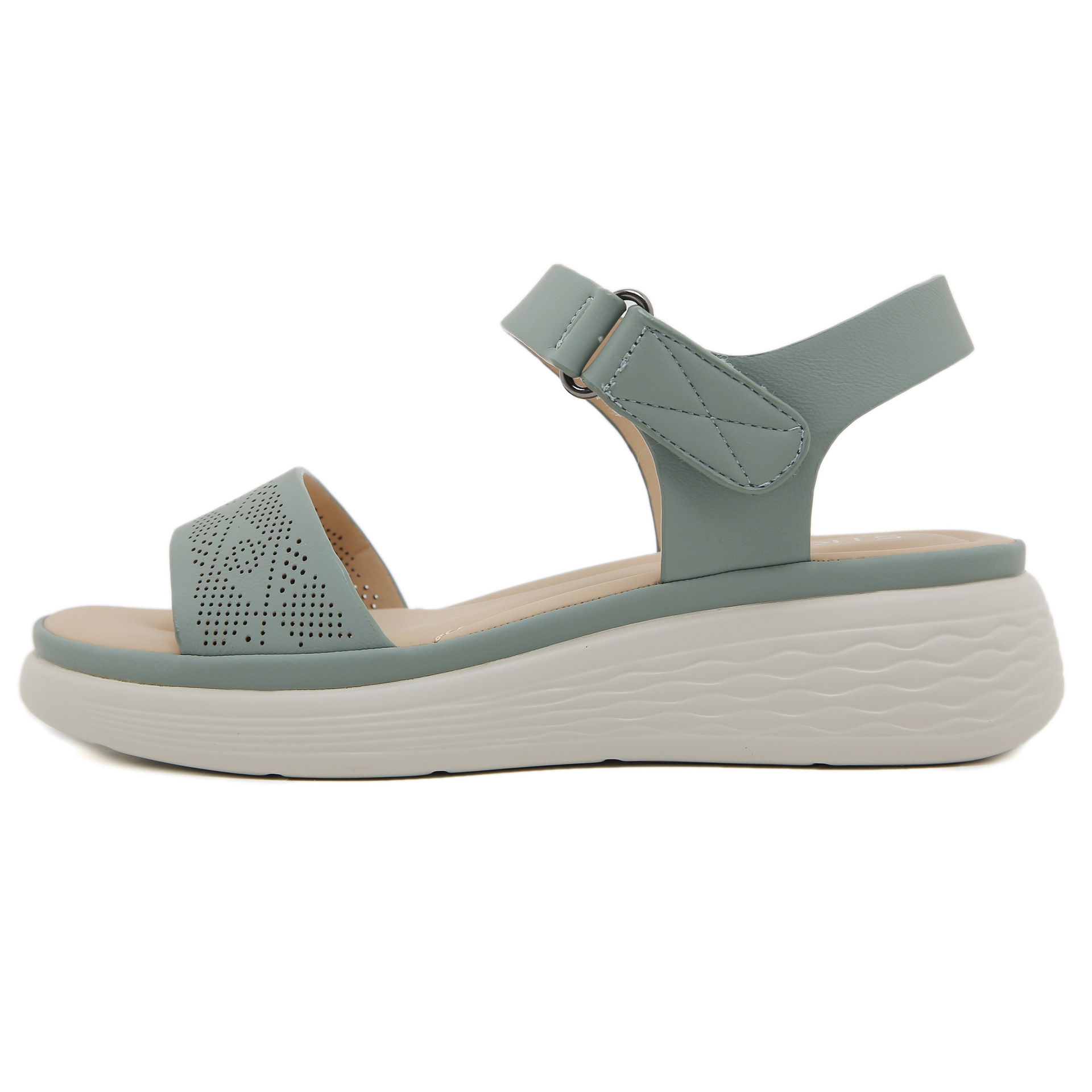 2025 nuevo punto de fondo grueso ligero antideslizante cómodo ocio deportivo velcro sandalias un alcalde