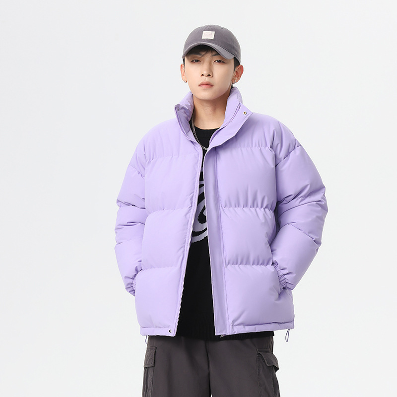 Novità invernale per uomo e donna, giacca in cotone tinta unita, ampia e comoda, da uomo_voghion.com