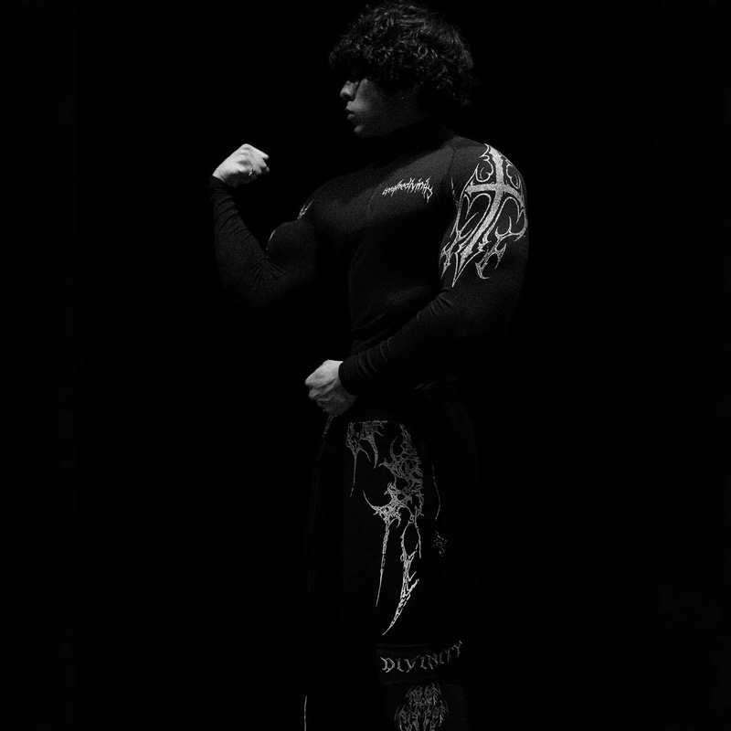 Breathedivinity American Venom Cross Fitness Men's Half-Zip Training Slim Quick-Drying Long-Sleeved T-Shirt