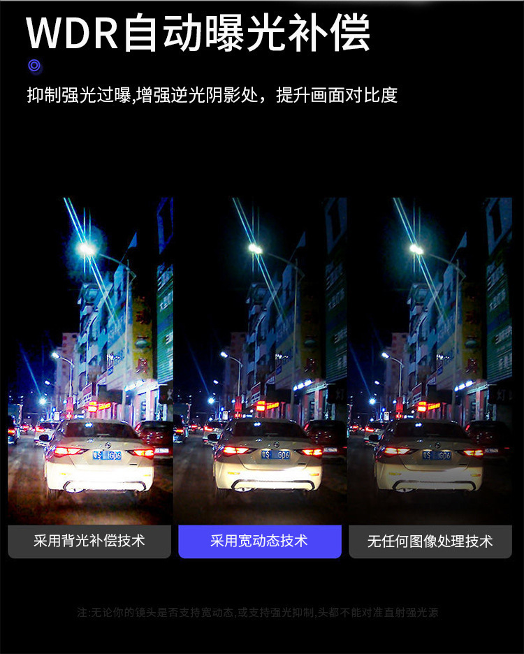 3-inch 1080P dashcam with WIFI mobile phone connectivity, hidden car recorder with front and rear dual recording and reverse camera