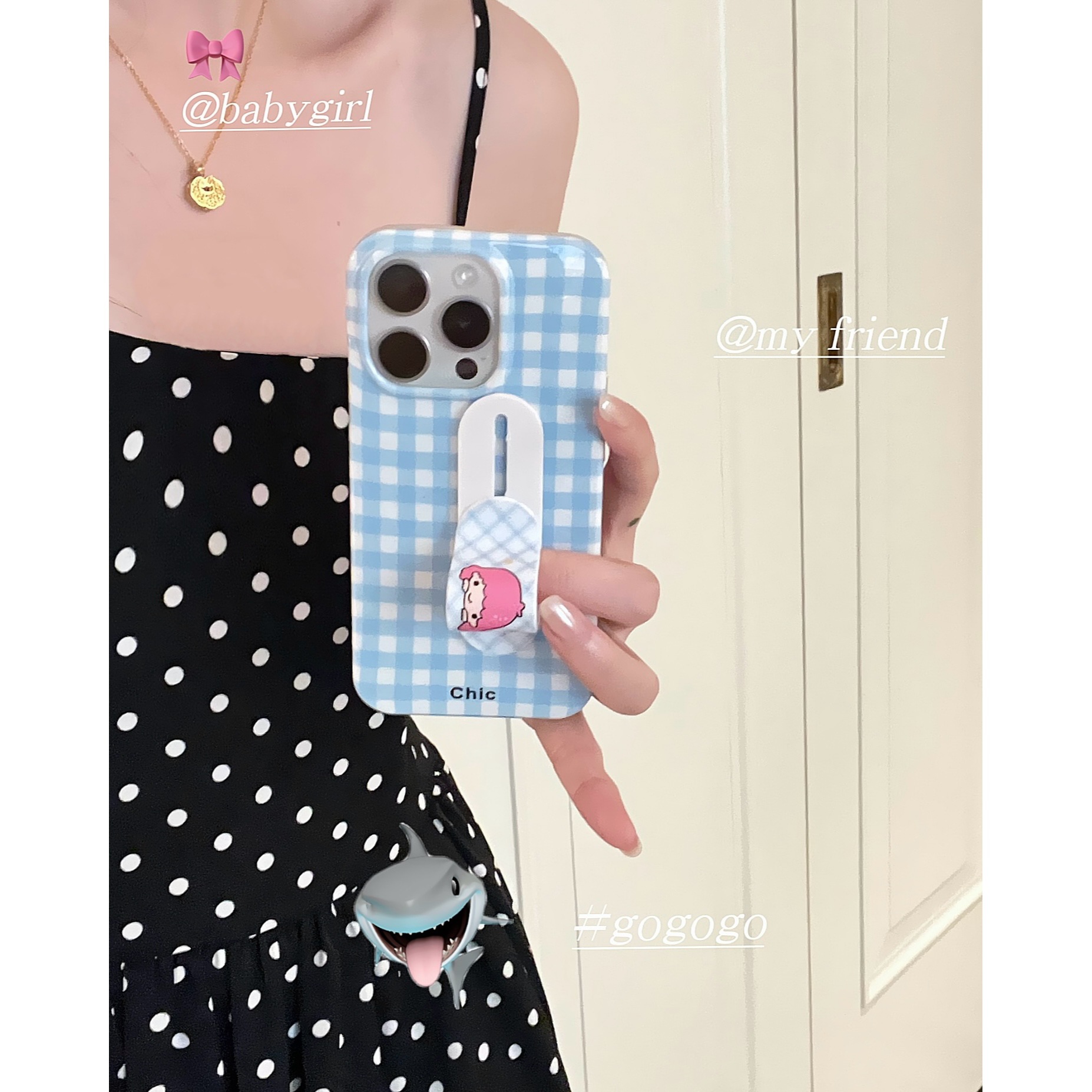 Sencillo, personalidad de nicho, soporte de curita para iPhone15/16 funda para teléfono móvil 15Pro pareja 16PM nuevo 14