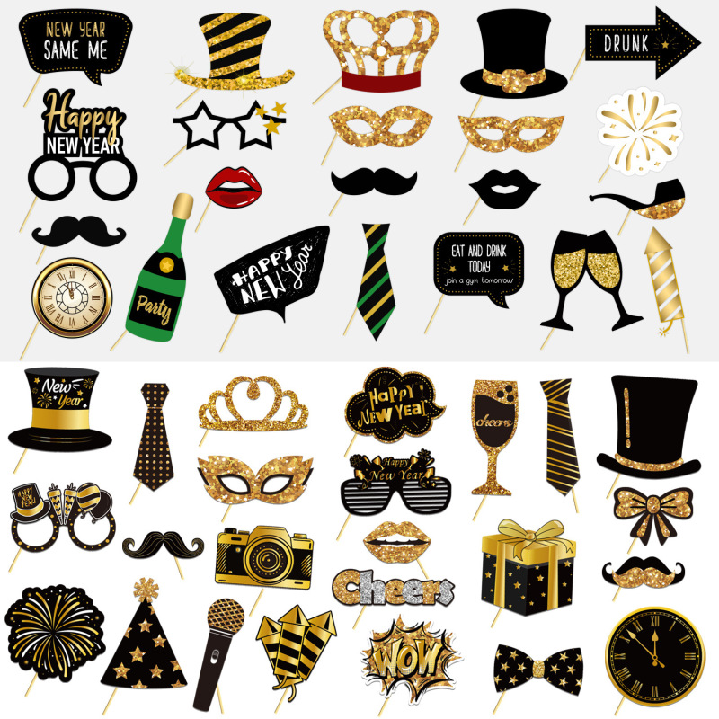 2026 Happy New Year Happy New Year Eva Paper Photo Frame New Year's Day Festival Photo Booth Photo Props