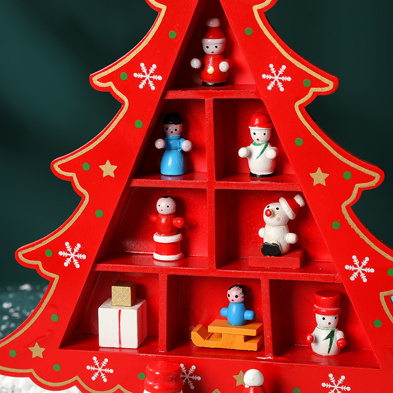 デスクトップ木製クリスマスツリーホームミニクリスマスツリー装飾ギフト小さなクリスマス装飾品新しいクロスボーダー|undefined