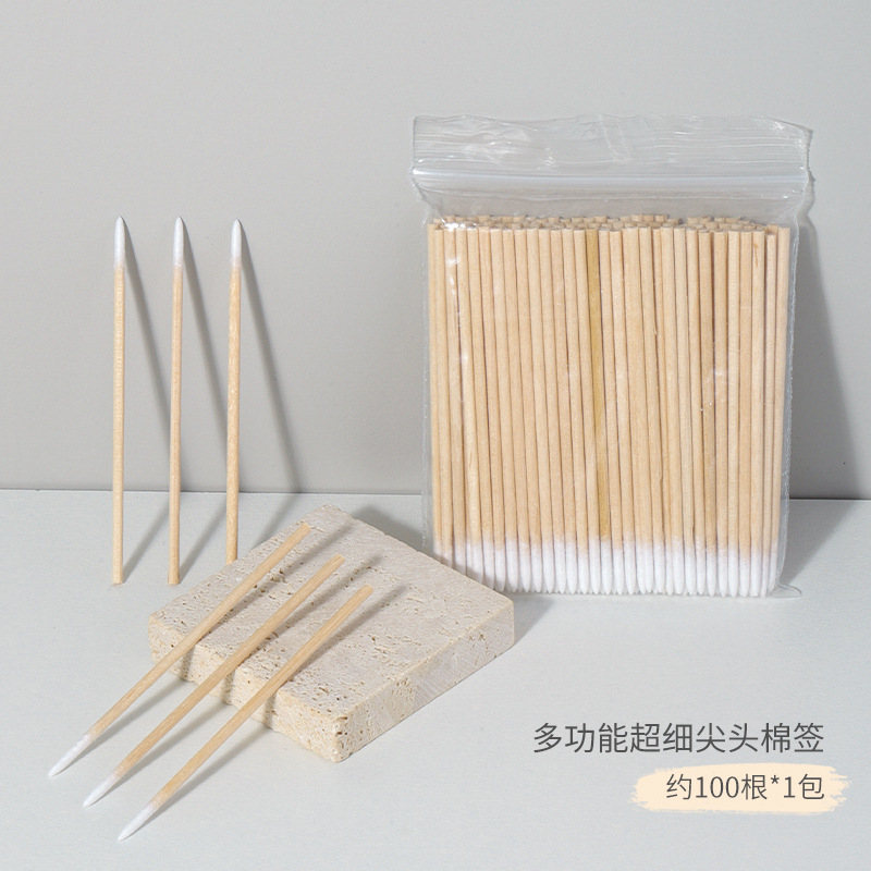 Pointed cotton swabs 1 pack of 100 pieces