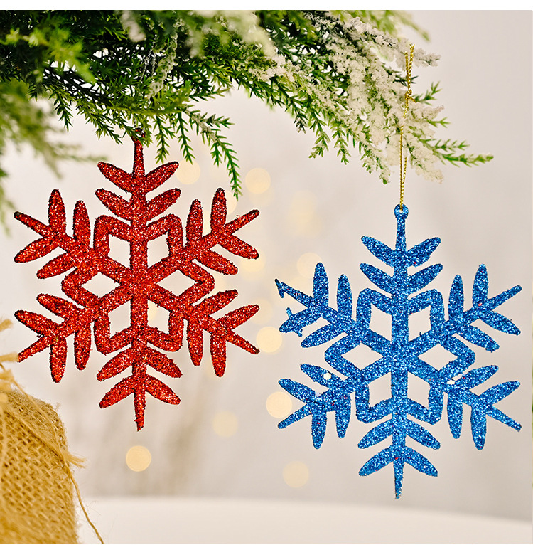 Wholesale New Snow Flakes A Pack Of 4 Colors Christmas Tree Decoration Nihaojewelry display picture 9