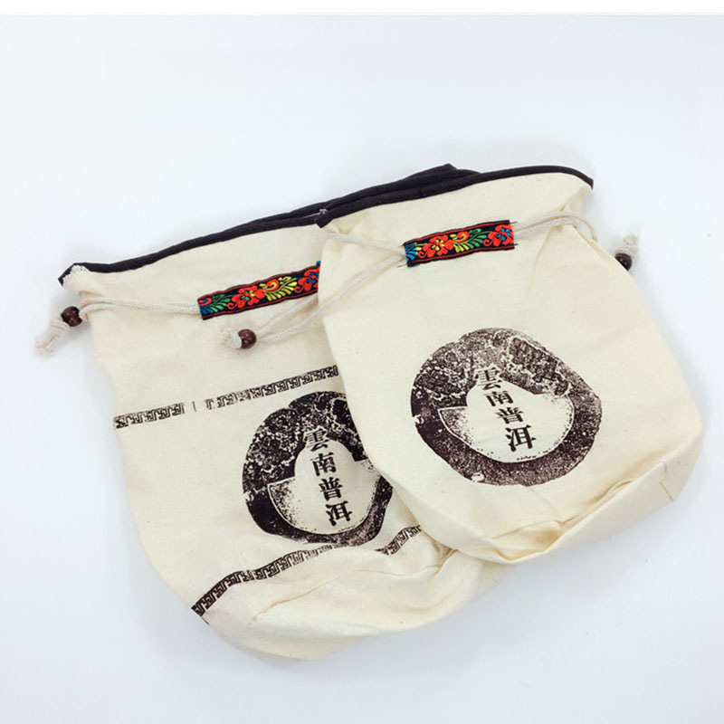 Pu'Er Tea Cloth Bag, Empty Packaging Bag, 357g Tea Cake Bag, Seven-Piece Tea Cake Storage Bag, Tea Leaf Tote Bag
