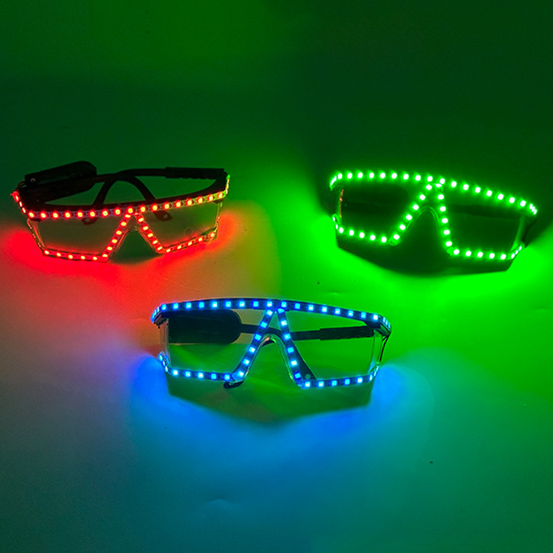 Equipo de salto discoteca LED luminoso gafas de protección ocular bar KTV divertido ambiente accesorios puesto en el mercado nocturno juguetes para niños