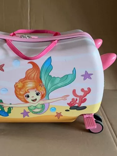 Children's trolley suitcase, rideable luggage box, seatable box