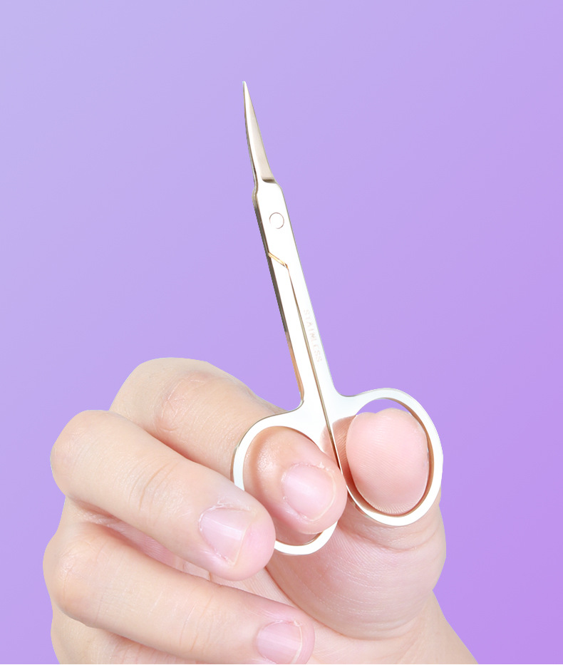 LMLTOP stainless steel curved blade Eyebrow scissors Pointed tip Eyebrow shaping scissors Eyebrow Scissors Beauty scissors A0424 undefined