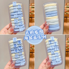 奶蓝高弹力扎头发发圈女高马尾发饰不伤发耐用头绳发圈头饰新款