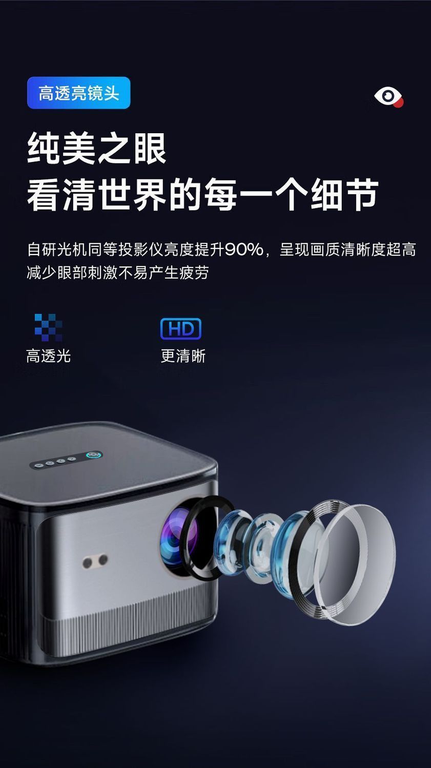 X228 Bin Yuan Telefon İmparatoru Projeksiyon Cihazı Yüksek Çözünürlüklü Gündüz Ev Konferans Sınıf Misafirhanesi Otel Beyaz Duvar Doğrudan Projeksiyon Makinesi