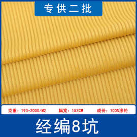 现货供应经编8坑灯芯绒全涤3D条丽丝绒沙发抱枕玩具服装布料