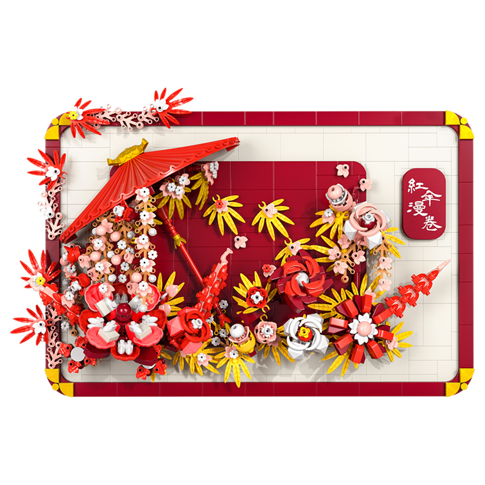 Marco de Fotos de Bloques de Flores 97147-8 de Plástico ABS, Montaje DIY, para Regalo y Decoración image 6