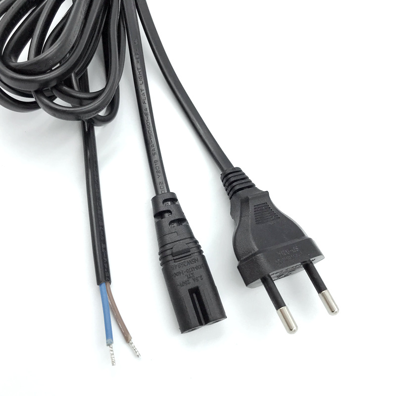 INMETRO认证巴西电源线两插8字电源连接线 巴西二芯插头线0.75mm2