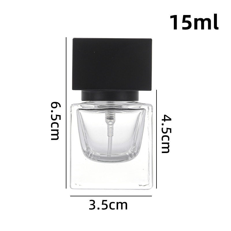 15ml botellas de perfume transparentes botellas de perfumes prensadas botellas de spray botellas de cosméticos botellas de vidrio de muestra pequeña botella de fragancia