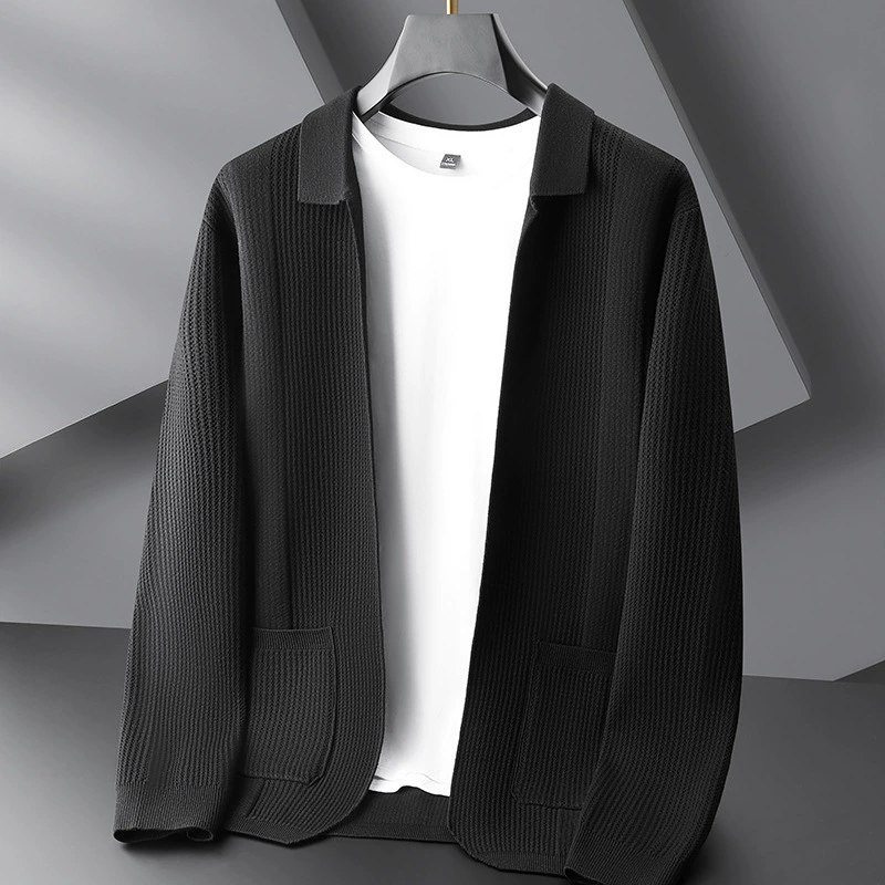 Fat Brother 2024 осень новая мужская мода повседневная кардиган свитер мужской толстый вязаный плащ