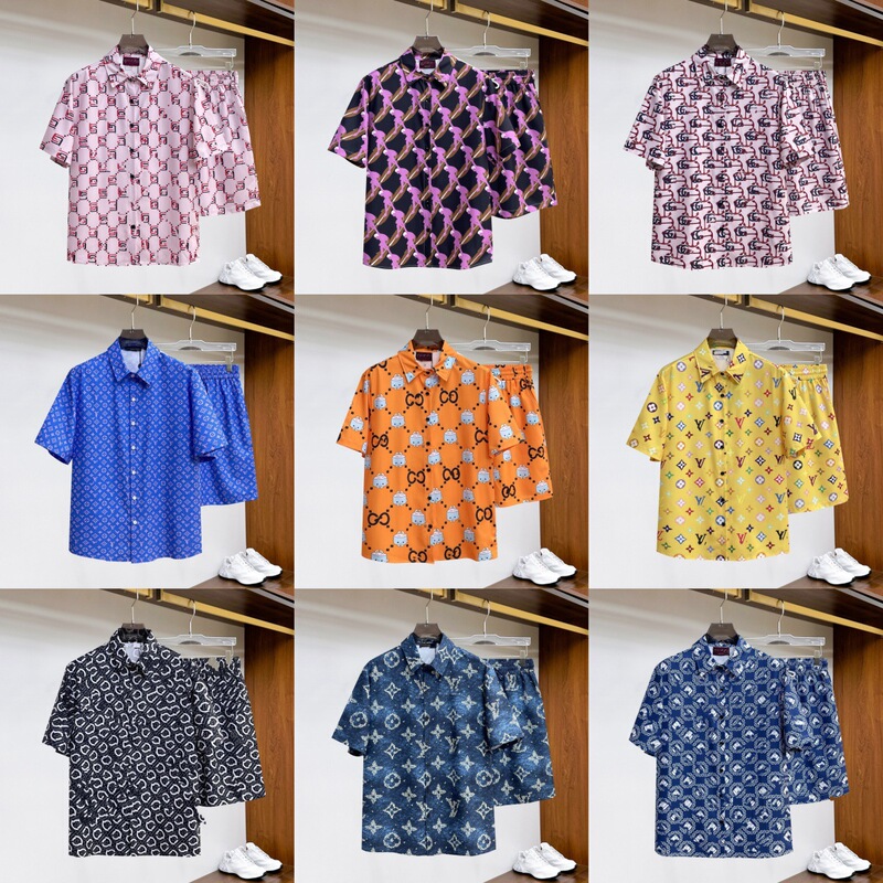 Cross-Border Authentic 26Ss New Summer Loose Short-Sleeve Polo Shirt Button Set Home Wear Alternative for Men and Women