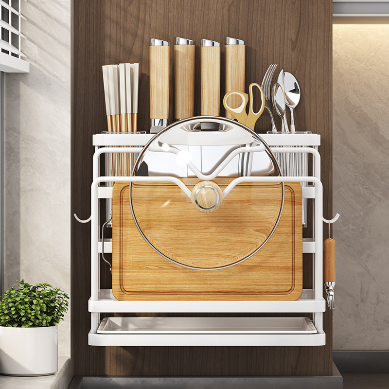 Knife rack rack 2023 new chopsticks tube cutting board integrated…