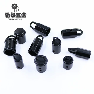 现货6~10mm圆形八角形吊钟弹簧扣套装挂件扣单孔双孔绳带吊桶