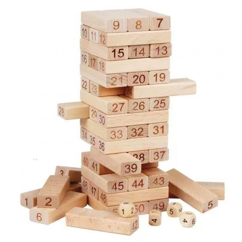 Детская игра Jenga для совместного времяпрепровождения родителей и детей, качественная игрушка, большие деревянные строительные блоки, балансировочная игра, высокая популярность за рубежом