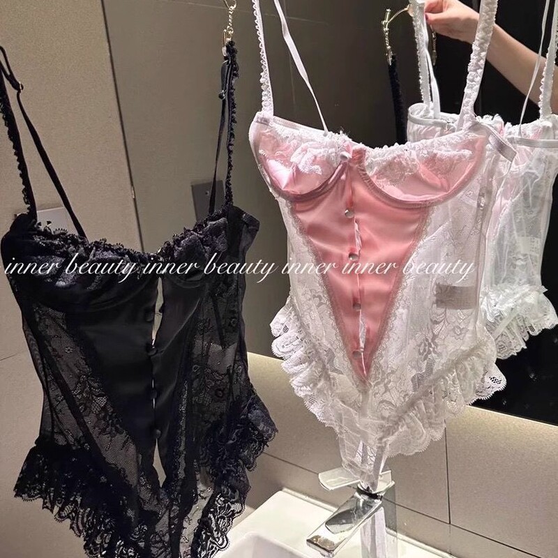 Ge Meng Sex Underwear Pure Desire Small Chest Lace Pajamas Sexy Uniform French Sweet Maid