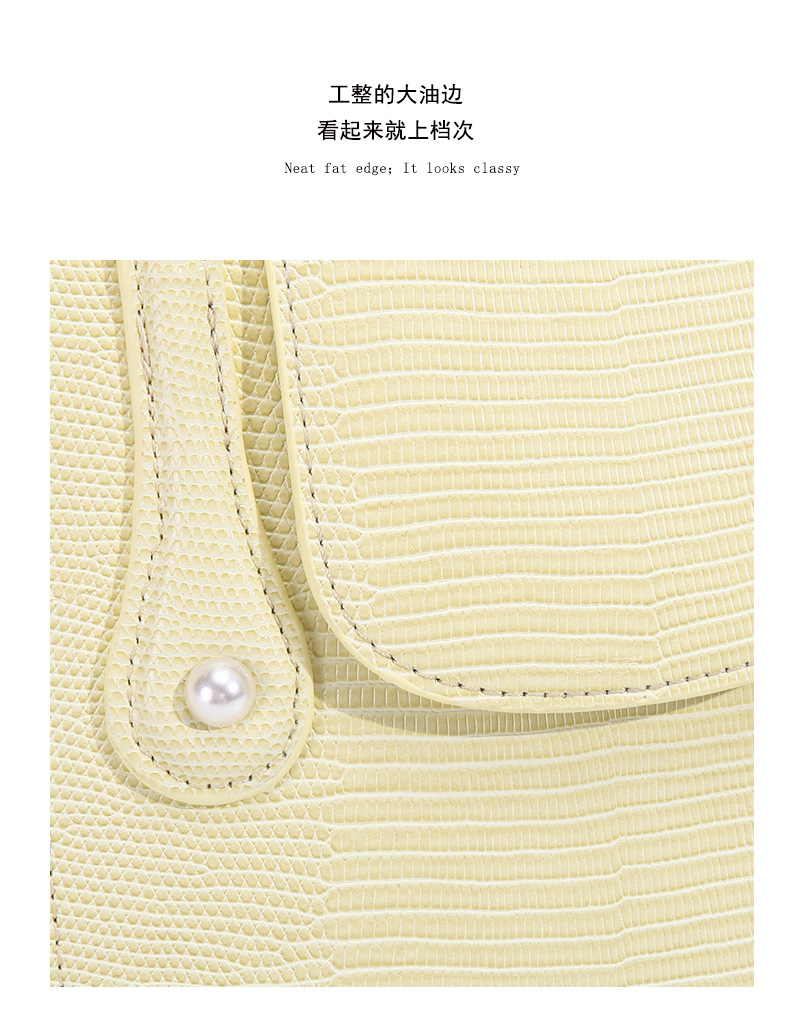 Wholesale Accessories Pearl Chain Cream Yellow Messenger Bag Nihaojewelry display picture 1