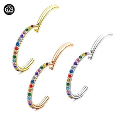 2022 Nose Ring Earring Hoop Bone Pin G23 Titanium Nose Ring Connector Cross-border Exclusive Punk Accessory