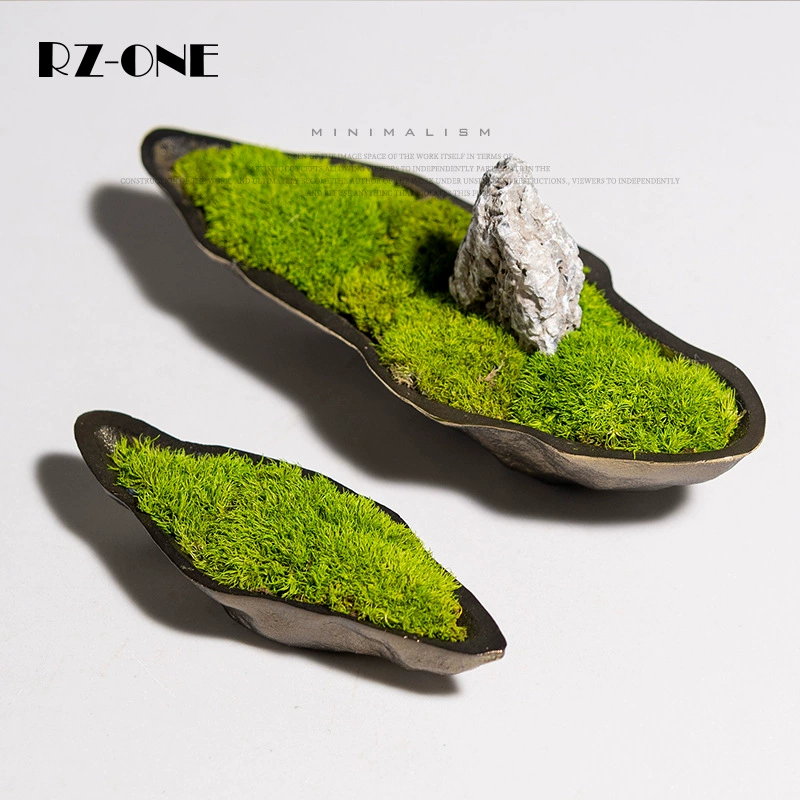 Декор для длинного стола в современном китайском стиле: зеленые растения, мягкие элементы декора для чайной комнаты, отеля, виллы, конференц-зала