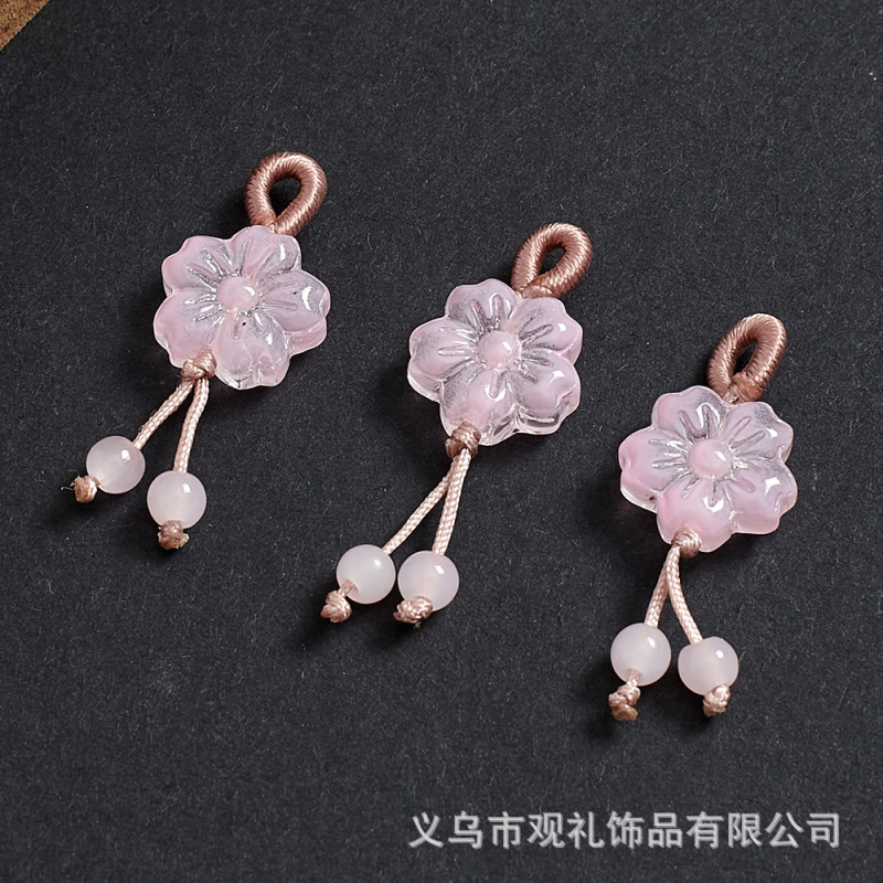 琉璃葫芦莲蓬樱花手串吊坠提溜串珠手链手工diy手绳编织饰品配件|undefined
