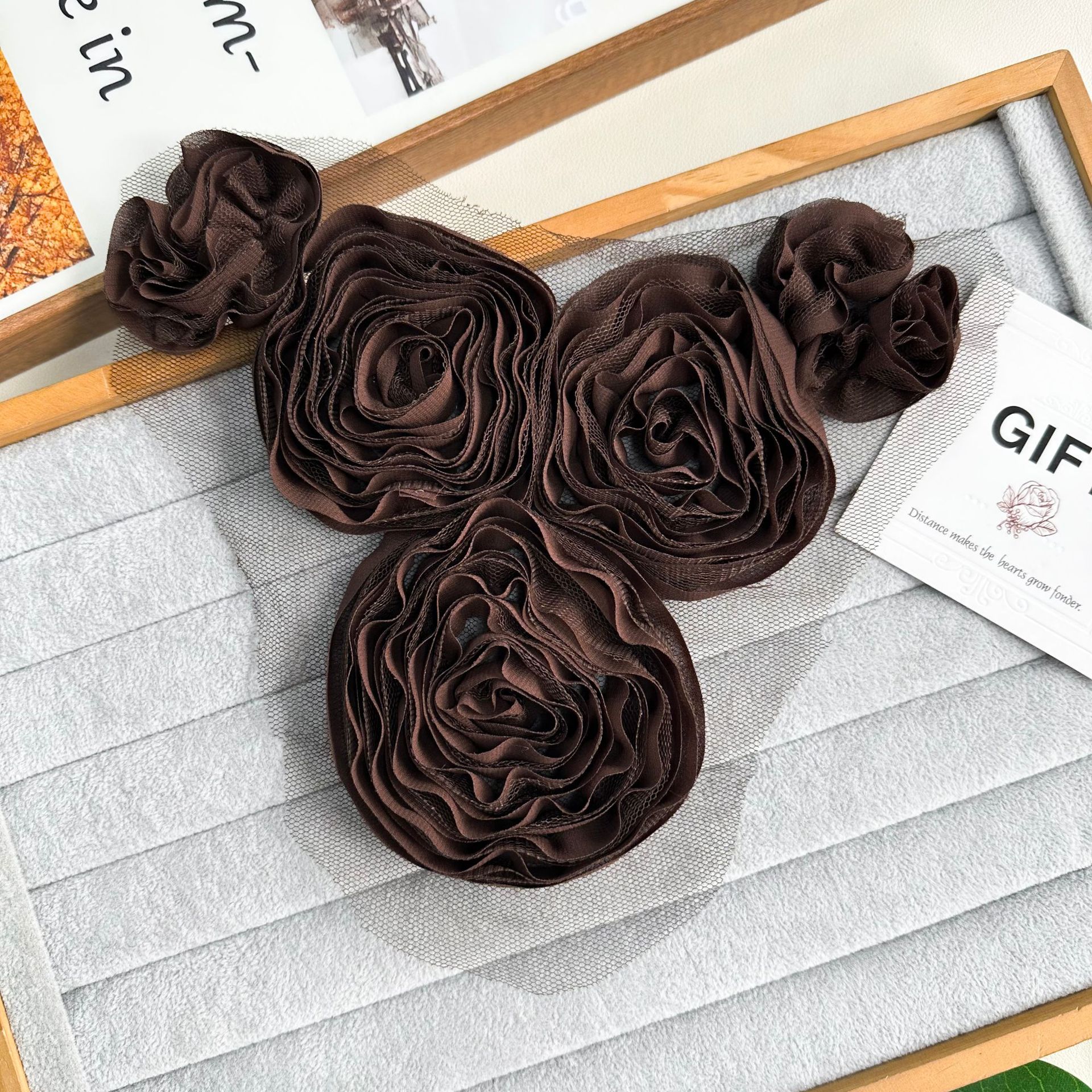 Decoración de rosas tridimensionales 3D multicapa de pliegues hechos a mano DIY accesorios de ropa suéter accesorios de envoltura