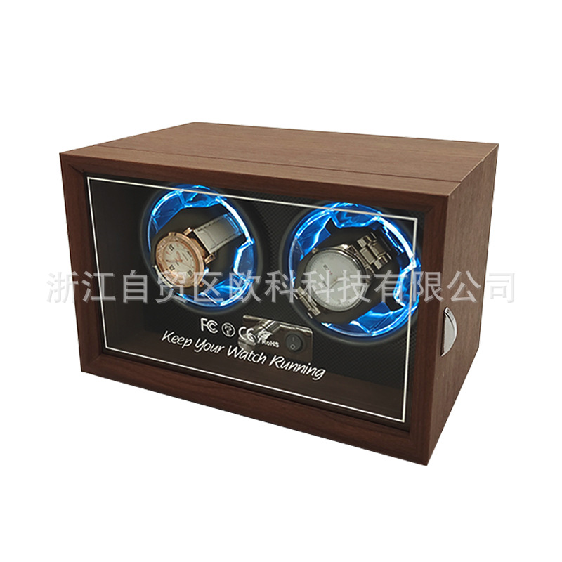 [Bingxin Blue] in stock Wholesale Two-epitope Watch Shaker Black Walnut Pattern Mechanical Watch Automatic Wink Box