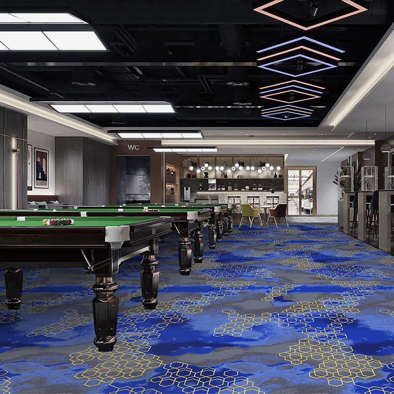 Salón de billar, oficina del hotel, tienda completa dedicada, alfombra ignífuga, pasillo grueso, tienda completa, alfombra comercial personalizada