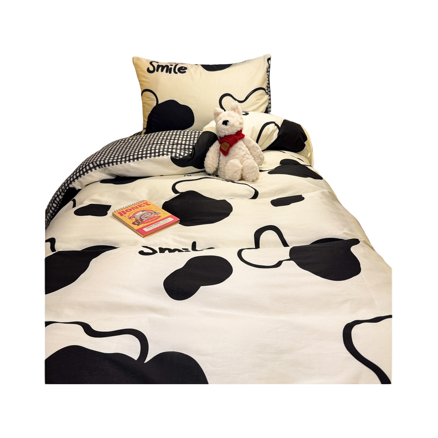 Ropa de cama de tres piezas para dormitorio de estudiantes de algodón puro 100% algodón, ropa de cama para dormitorio individual y doble, juego de cuatro piezas