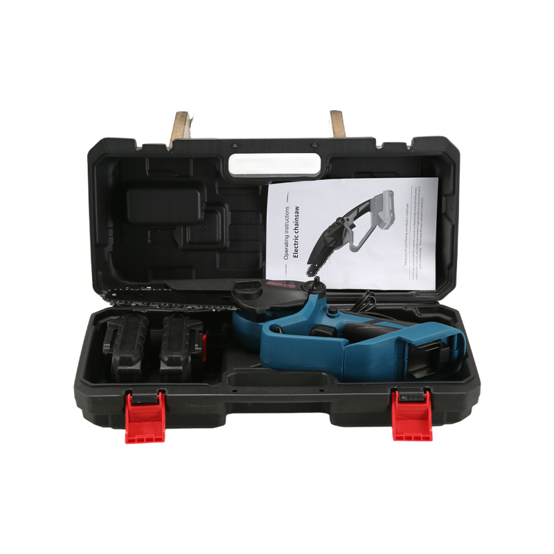 大容量无刷电链锯充电式锂电单手家用小型手持电动锯户外电锯伐木