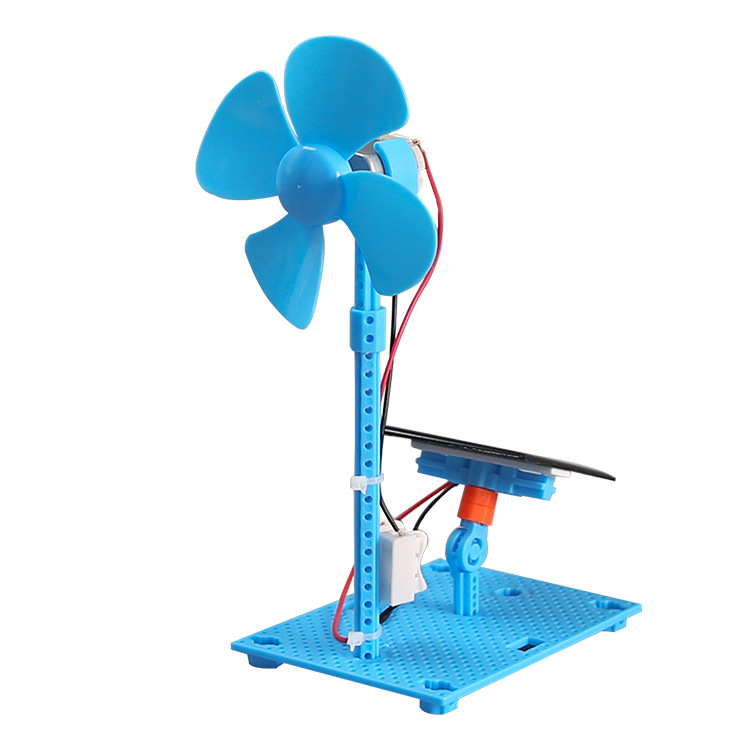Adjustable air fan solar-powered