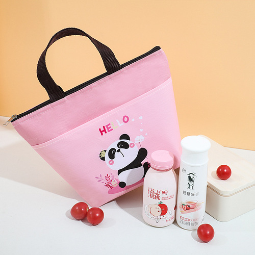 New Thickened Waterproof Tote Lunch Bag Aluminum Foil Insulated Bag Oxford Cloth Handbag Lunch Bag Cartoon Rice Box Bag