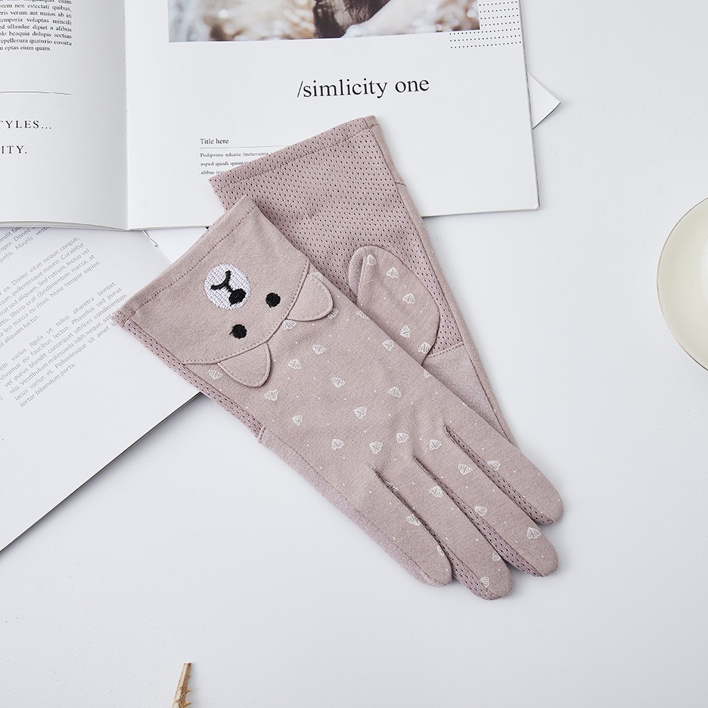 Guantes de protección solar para mujer nueva primavera y verano conducción estilo coreano encaje arco montar antideslizante guantes de pantalla táctil delgada