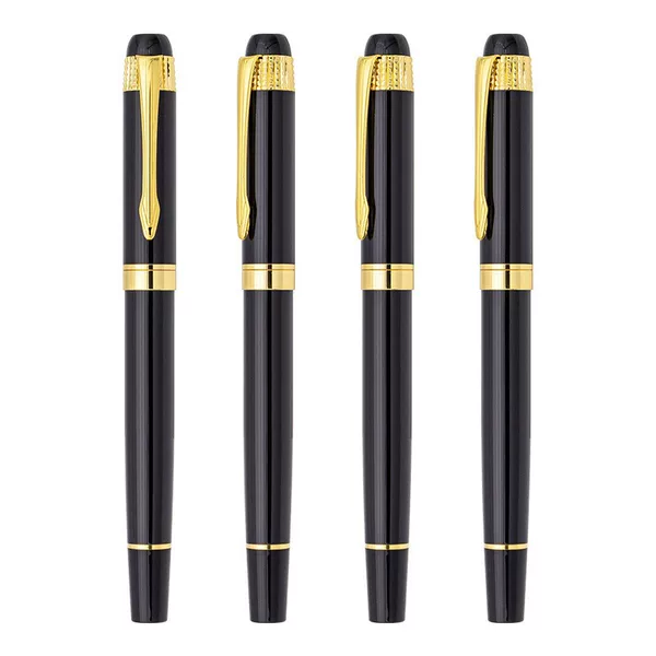 Metal Signature Pen Manufacturer Direct Sale Black Pen Gift Pen Engraved Logo Business Advertising Gift Pen