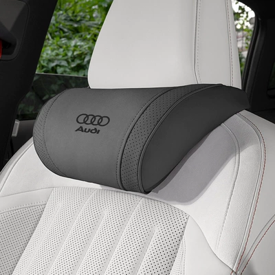 Headrest Car Headrest, Car Lumbar - small-k-velvet-noble-black-audi-headrest-1-piece