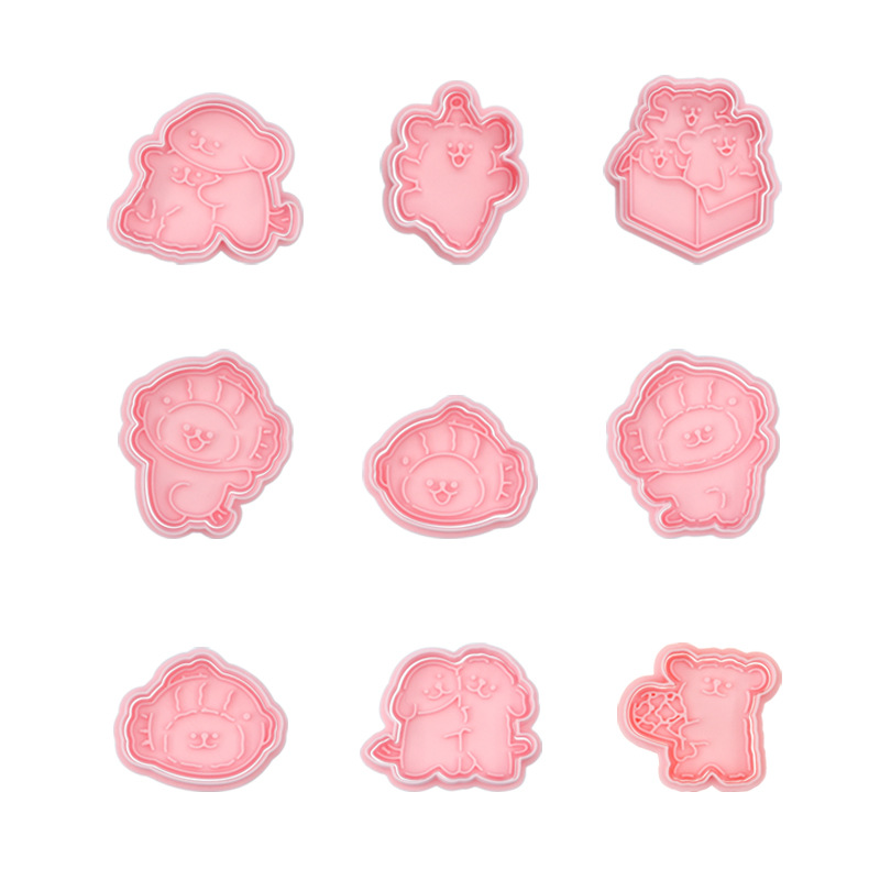 Molde para galletas con forma de cachorro y dibujo de línea, con patrón de dibujos animados en 3D, herramienta realista para hacer galletas de mantequilla DIY. image 5