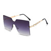 Metal sunglasses, square glasses, lens, gradient, Amazon