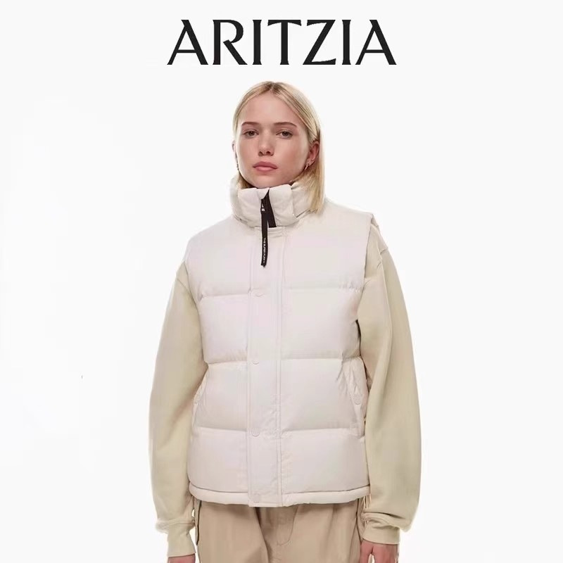 Aritzia Goose down Frosted Winter New down Vest Vest Is Lightweight and Fashionable for Men and Women