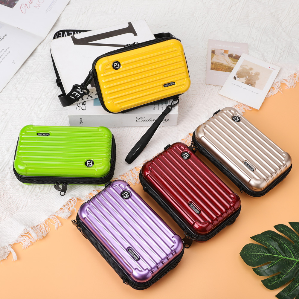 PC duro Shell bolsa de cosméticos fijo LOGO hombro mensajero bolsa de viaje conveniente bolsa de lavado bolsa de almacenamiento de equipaje