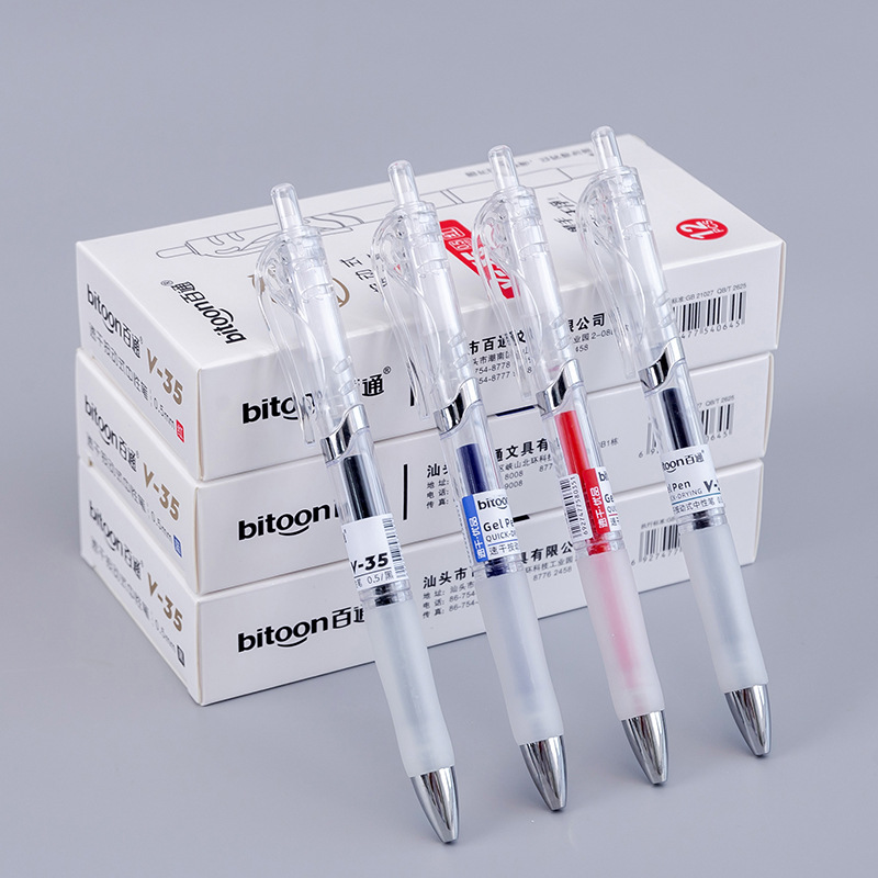 벨덴 프레스 젤 펜 대용량 리필 블루 블랙 레드 잉크 블루 0.5mm 오피스 펜 도매