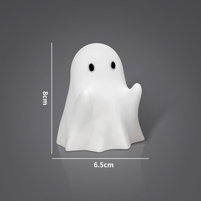 亚马逊新款跨境Middle finger Cute Ghost万圣节中指爱心幽灵摆件|undefined