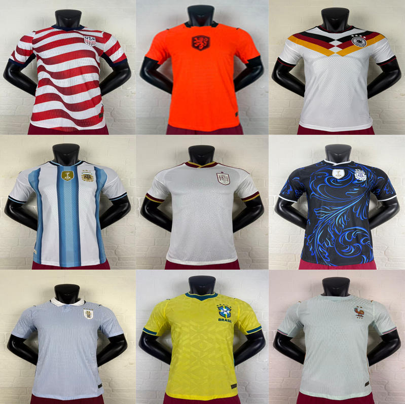 2026 New National Team Football Uniforms for Players, Spain Home and Away Jerseys, Quick-Drying, in Stock, One-Piece Drop Shipping