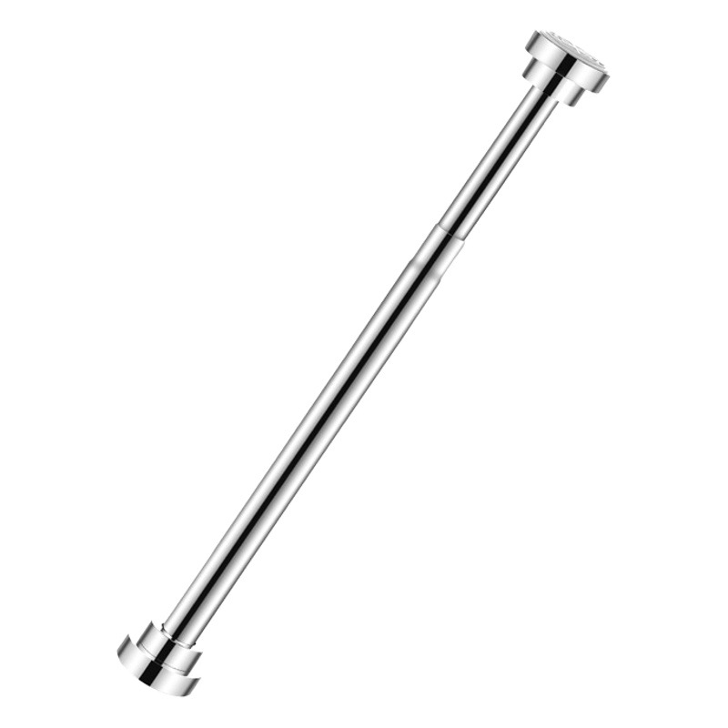 Stainless Steel Hole-free Telescopic Rod Clothes Drying Rod Bathroom Shower Curtain Rod Curtain Rod Door Curtain Rod Bedroom Wardrobe Support Rod