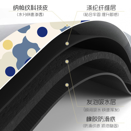 Kitchen countertop drain mat, flower bar mat, wash basin diatom mud absorbent mat, no-wash dishware, mildew-proof placemat